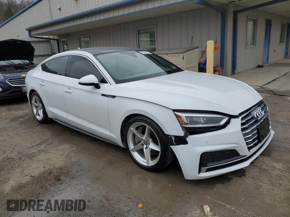 2018 Audi A5 Sportback Premium Plus with VIN WAUENCF54JA011636, listed as a Copart auction lot 39844873 with 98,266 mi miles. Bid and sale history available at carsss.com. Image 4.