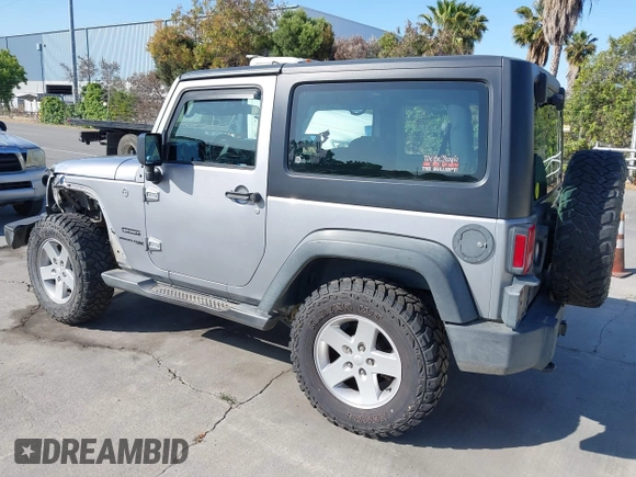 2018 Jeep Wrangler Sport S with VIN 1C4GJWAG9JL931235, listed as a IAAI auction lot 42417596 with 93,635 mi miles and . Bid and sale history available at DreamBid. Image 3.