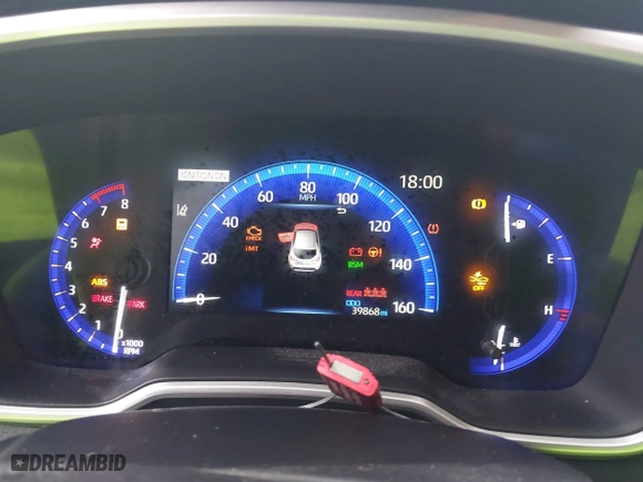 2020 Toyota Corolla Hatchback XSE with VIN JTNA4RBE4L3081850, listed as a IAAI auction lot 41435670 with 39,868 mi miles. Bid and sale history available at carsss.com. Image 7.