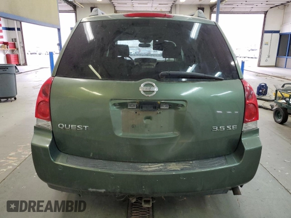 2004 Nissan Quest SE with VIN 5N1BV28U44N308032, listed as a Copart auction lot 73157214 with 0 mi miles and Clean Title. Bid and sale history available at carsss.com. Image 6.