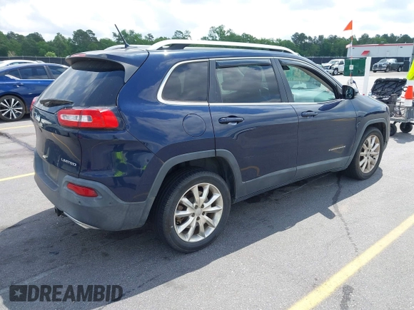 2015 Jeep Cherokee Limited with VIN 1C4PJLDS0FW602525, listed as a IAAI auction lot 42114915 with 194,530 mi miles and . Bid and sale history available at DreamBid. Image 4.