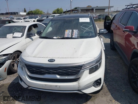 2021 Kia Seltos S with VIN KNDEU2AA6M7143688, listed as a IAAI auction lot 42584672 with 39,621 mi miles and . Bid and sale history available at DreamBid. Image 12.