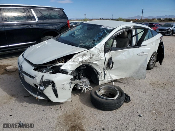 2019 Toyota Prius L Eco with VIN JTDKARFU8K3101261, listed as a Copart auction lot 50592765 with 24,917 mi miles and Salvage Title. Bid and sale history available at carsss.com. Image 1.