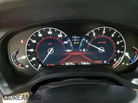 2019 BMW X3 xDrive30i with VIN 5UXTR9C51KLD94738, listed as a Copart auction lot 50211825 with 103,176 mi miles and Salvage Title. Bid and sale history available at carsss.com. Image 9.