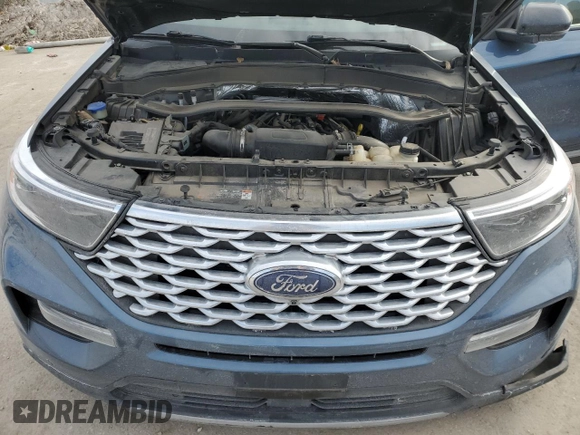 2020 Ford Explorer Platinum with VIN 1FM5K8HC0LGB52526, listed as a Copart auction lot 41888935 with 92,386 mi miles and Salvage Title. Bid and sale history available at carsss.com. Image 14.