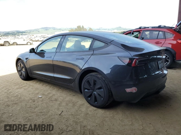 2024 Tesla Model 3 with VIN 5YJ3E1EAXRF782571, listed as a Copart auction lot 50253805 with 3,626 mi miles and Salvage Title. Bid and sale history available at carsss.com. Image 2.