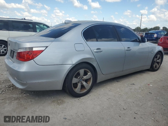2007 BMW 5 Series 525i with VIN WBANE53517CY04776, listed as a Copart auction lot 50913105 with 154,097 mi miles and Clean Title. Bid and sale history available at carsss.com. Image 3.