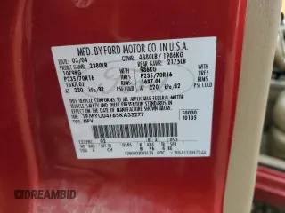 2005 Ford Escape Limited with VIN 1FMYU04165KA33277, listed as a Copart auction lot 54407625 with 217,317 mi miles and Salvage title. Bid and sale history available at DreamBid. Image 12.