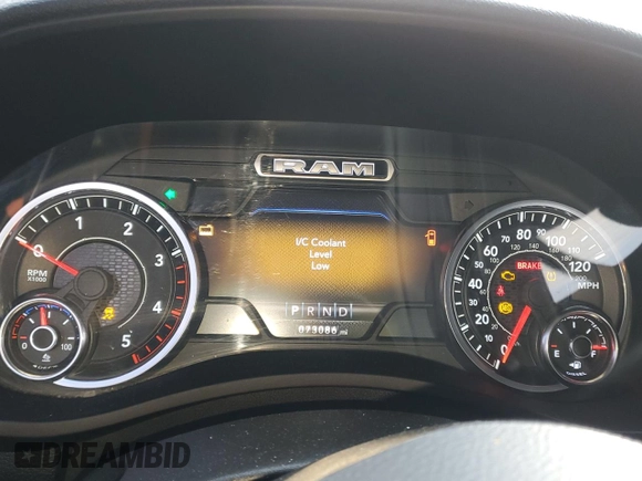 2022 Ram 2500 Big Horn with VIN 3C6UR5DLXNG112162, listed as a Copart auction lot 82918884 with 73,086 mi miles and Salvage Title. Bid and sale history available at carsss.com. Image 9.
