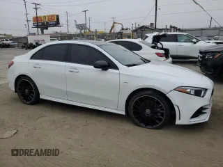 2021 Mercedes-Benz A 220 with VIN W1K3G4EB8MJ256810, listed as a Copart auction lot 73183944 with 25,404 mi miles and Salvage Title. Bid and sale history available at DreamBid. Image 4.