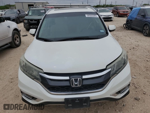 2015 Honda CR-V EX-L with VIN 5J6RM4H7XFL042505, listed as a Copart auction lot 50593285 with 69,682 mi miles and Salvage Title. Bid and sale history available at carsss.com. Image 5.