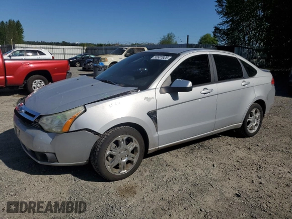 2008 Ford Focus SE with VIN 1FAHP35N68W225445, listed as a Copart auction lot 55587925 with 109,547 mi miles and Salvage Title. Bid and sale history available at DreamBid. Image 1.