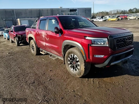 2023 Nissan Frontier PRO-4X with VIN 1N6ED1EK7PN600308, listed as a Copart auction lot 44374825 with 31,408 mi miles and Salvage Title. Bid and sale history available at carsss.com. Image 10.
