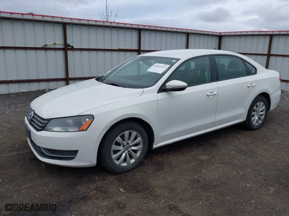 2012 Volkswagen Passat S w/Appearance with VIN 1VWAH7A37CC095106, listed as a IAAI auction lot 41812658 with 173,867 mi miles. Bid and sale history available at carsss.com. Image 2.