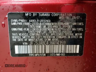 2018 Subaru Forester z VIN JF2SJABC4JH404359, wystawiony jako Copart lot #59132405 z przebiegiem 28 805 mil mil oraz Szkoda całkowita • Salvage title. Historia ofert i sprzedaży dostępna na DreamBid. Obrazek 14.