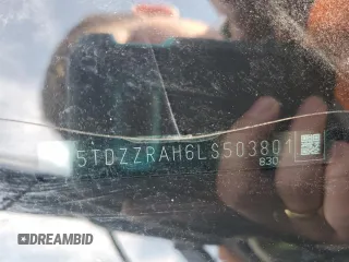 2020 Toyota Highlander LE with VIN 5TDZZRAH6LS503801, listed as a Copart auction lot 47546565 with 86,379 mi miles and Salvage title. Bid and sale history available at DreamBid. Image 14.