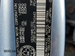 2010 Toyota Yaris с VIN JTDBT4K34A1392443, выставлен на аукционе Copart как лот 51072225 с пробегом 200 133 миль миль и Списание • Salvage title. История ставок и продаж доступна на DreamBid. Изображение 12.