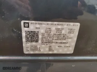 2019 Chevrolet Blazer with VIN 3GNKBGRS3KS664957, listed as a Copart auction lot 54047485 with 181,141 mi miles and Salvage Title. Bid and sale history available at carsss.com. Image 13.