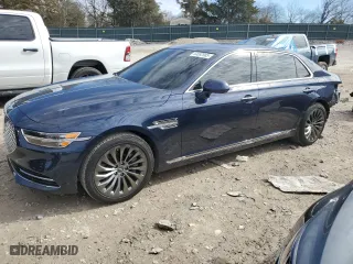 2020 Genesis G90 3.3T Premium with VIN KMTF34PA2LU075787, listed as a Copart auction lot 44692985 with 39,760 mi miles and Salvage Title. Bid and sale history available at carsss.com. Image 1.