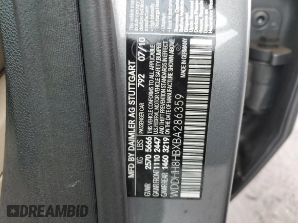 2011 Mercedes-Benz E 350 Luxury with VIN WDDHH8HBXBA286359, listed as a Copart auction lot 49304205 with 141,922 mi miles and Salvage Title. Bid and sale history available at DreamBid. Image 12.