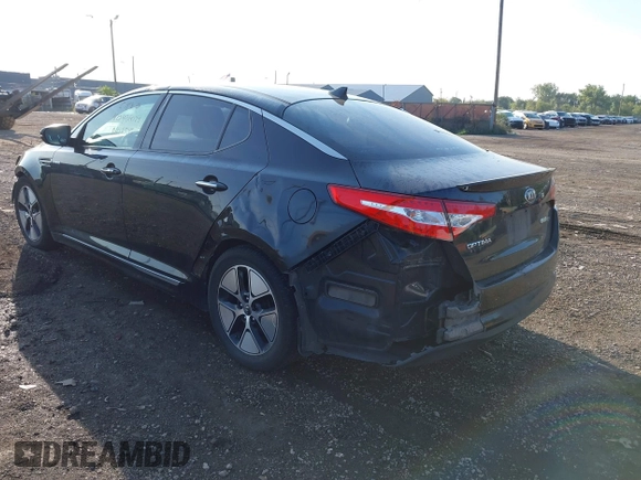 2013 Kia Optima Hybrid EX with VIN KNAGM4AD4D5040177, listed as a IAAI auction lot 40496029 with Not Provided miles. Bid and sale history available at carsss.com. Image 3.