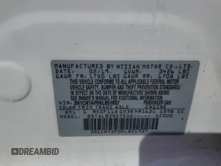 2019 Nissan Versa SV with VIN 3N1CN7AP0KL851937, listed as a Copart auction lot 54154575 with 67,344 mi miles and Salvage title. Bid and sale history available at DreamBid. Image 12.