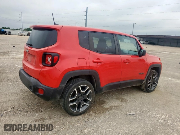 2021 Jeep Renegade Sport with VIN ZACNJDAB7MPM41325, listed as a Copart auction lot 58267755 with 44,841 mi miles and Salvage title. Bid and sale history available at DreamBid. Image 3.