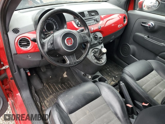 2013 FIAT 500 Turbo with VIN 3C3CFFHH9DT560167, listed as a Copart auction lot 80938124 with 95,333 mi miles and Clean title. Bid and sale history available at DreamBid. Image 8.