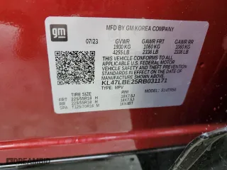 2024 Buick Envista Sport Touring with VIN KL47LBE25RB031171, listed as a Copart auction lot 43633475 with 22,607 mi miles and Salvage Title. Bid and sale history available at carsss.com. Image 13.