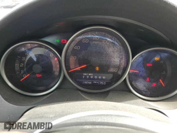 2008 Acura RL with VIN JH4KB16568C004350, listed as a Copart auction lot 46623315 with 178,744 mi miles and Salvage Title. Bid and sale history available at DreamBid. Image 9.
