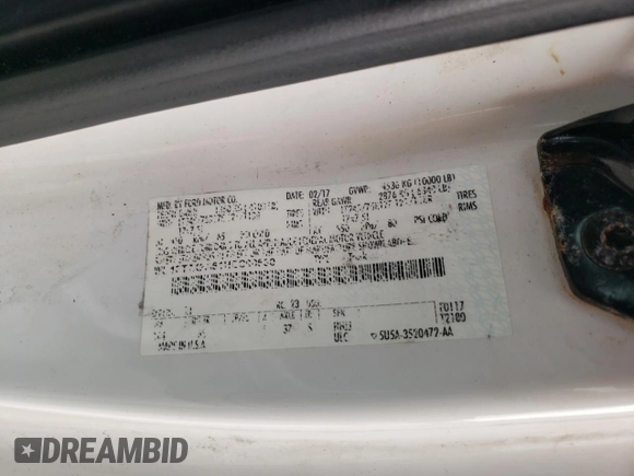 2017 Ford F-250 XLT with VIN 1FT7X2A61HEC90630, listed as a Copart auction lot 44420155 with 121,755 mi miles and Clean title. Bid and sale history available at DreamBid. Image 12.