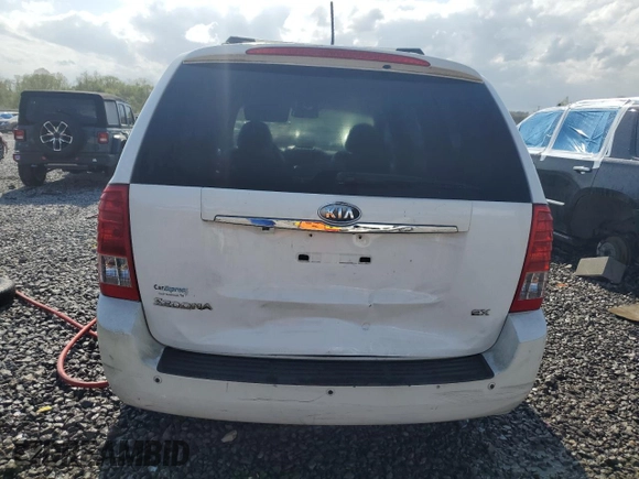 2012 Kia Sedona EX with VIN KNDMH4C7XC6422160, listed as a Copart auction lot 51648055 with 182,289 mi miles and Salvage Title. Bid and sale history available at carsss.com. Image 6.