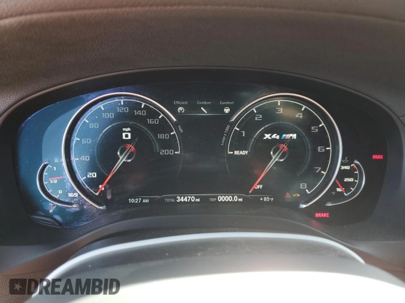 2020 BMW X4 M z VIN 5YMUJ0C08LLU67316, wystawiony jako Copart lot #53398995 z przebiegiem 34 470 mil mil oraz Szkody całkowita. Historia ofert i sprzedaży dostępna na DreamBid. Obrazek 9.