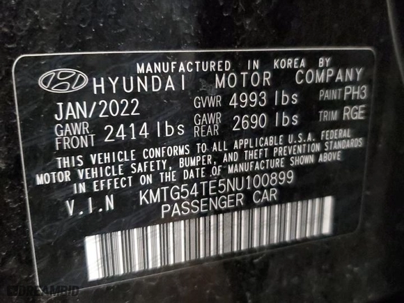 2022 Genesis G70 3.3T with VIN KMTG54TE5NU100899, listed as a Copart auction lot 47631595 with 33,269 mi miles and Clean Title. Bid and sale history available at carsss.com. Image 13.