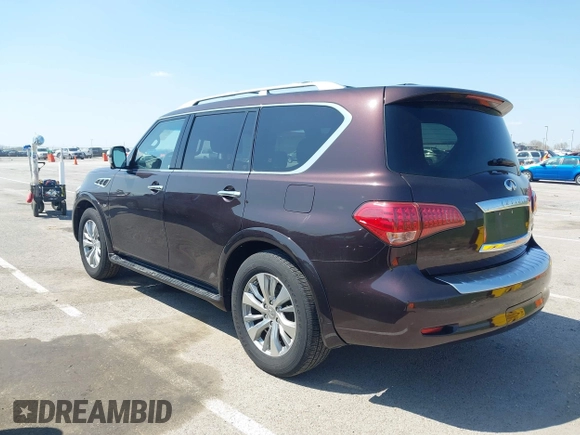 2015 Infiniti QX80 with VIN JN8AZ2NC4F9370790, listed as a IAAI auction lot 41985910 with 125,615 mi miles. Bid and sale history available at carsss.com. Image 14.