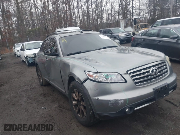 2007 Infiniti FX35 with VIN JNRAS08W87X203372, listed as a IAAI auction lot 41104377 with 162,229 mi miles. Bid and sale history available at carsss.com. Image 1.