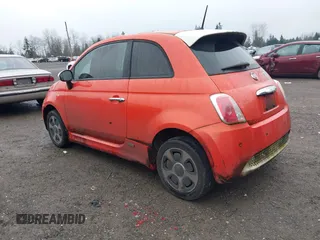 2013 FIAT 500e with VIN 3C3CFFGE6DT727639, listed as a IAAI auction lot 41249805 with 113,538 mi miles. Bid and sale history available at carsss.com. Image 3.