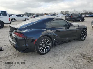 2021 Toyota GR Supra 2.0 with VIN WZ1DB2C02MW045335, listed as a Copart auction lot 44009215 with 37,882 mi miles and Salvage Title. Bid and sale history available at carsss.com. Image 3.