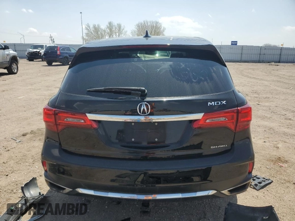 2017 Acura MDX with VIN 5FRYD4H3XHB020667, listed as a Copart auction lot 54732075 with 91,978 mi miles and Salvage title. Bid and sale history available at DreamBid. Image 6.