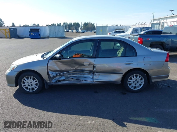 2005 Honda Civic LX with VIN 2HGES16545H596288, listed as a IAAI auction lot 41749449 with 256,090 mi miles and . Bid and sale history available at DreamBid. Image 14.