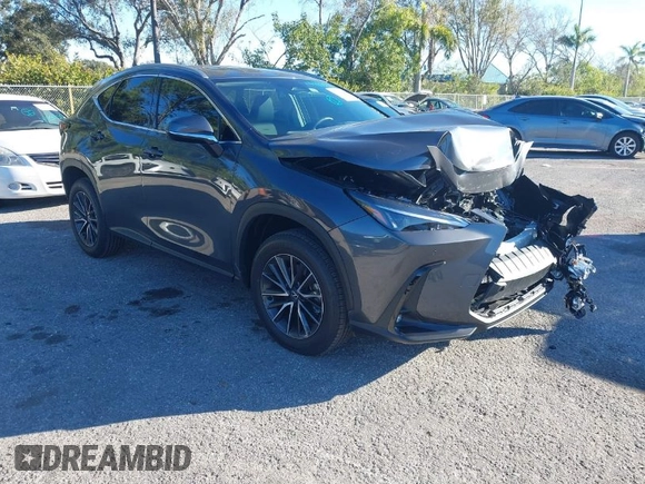 2025 Lexus NX with VIN 2T2ADCAZ0SC020938, listed as a IAAI auction lot 41296217 with 588 mi miles. Bid and sale history available at carsss.com. Image 1.
