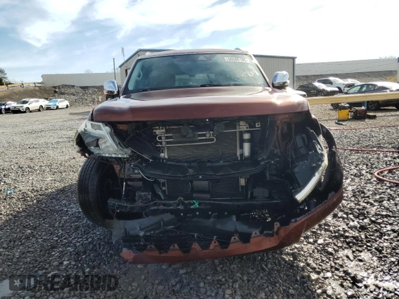 2018 Nissan Armada Platinum with VIN JN8AY2NF4J9330585, listed as a Copart auction lot 50586105 with 64,496 mi miles and Salvage Title. Bid and sale history available at carsss.com. Image 5.