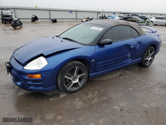 2005 Mitsubishi Eclipse GTS with VIN 4A3AE75H65E014165, listed as a Copart auction lot 44315235 with 67,285 mi miles and Salvage Title. Bid and sale history available at carsss.com. Image 1.