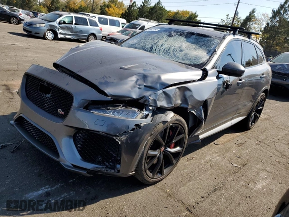 2019 Jaguar F-Pace SVR z VIN SADCZ2EE0KA607746, wystawiony jako Copart lot #74861764 z przebiegiem 40 900 mil mil oraz Szkoda całkowita • Salvage title. Historia ofert i sprzedaży dostępna na DreamBid. Obrazek 1.