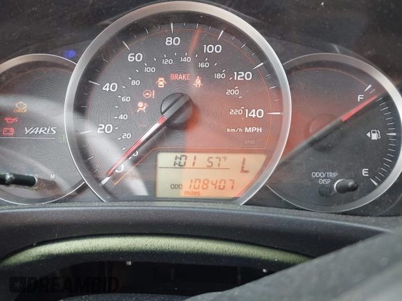 2012 Toyota Yaris L with VIN JTDKTUD32CD513940, listed as a IAAI auction lot 42167466 with 108,407 mi miles and . Bid and sale history available at DreamBid. Image 7.