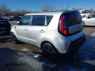 2015 Kia Soul + with VIN KNDJP3A52F7814968, listed as a IAAI auction lot 41655497 with 113,804 mi miles. Bid and sale history available at carsss.com. Image 3.