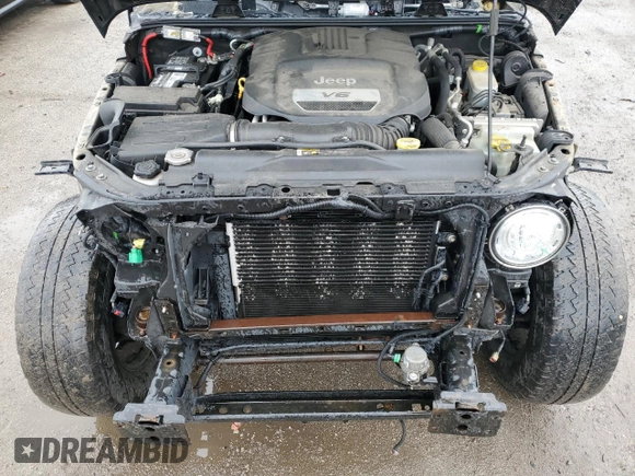 2017 Jeep Wrangler Unlimited Sahara with VIN 1C4BJWEGXHL594203, listed as a Copart auction lot 57359515 with 101,763 mi miles and Salvage title. Bid and sale history available at DreamBid. Image 12.