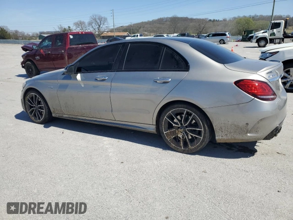 2019 Mercedes-Benz C 43 AMG with VIN 55SWF6EB7KU309344, listed as a Copart auction lot 50635725 with 64,153 mi miles and Salvage title. Bid and sale history available at DreamBid. Image 2.