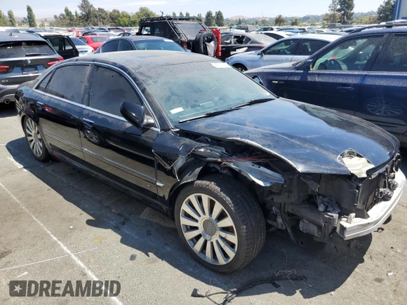2005 Audi A8 L with VIN WAUML44E75N015513, listed as a Copart auction lot 66826664 with 0 mi miles and Salvage Title. Bid and sale history available at carsss.com. Image 4.