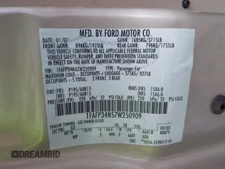 2007 Ford Focus S с VIN 1FAFP34N57W250909, выставлен на аукционе IAAI как лот 42457309 с пробегом 195 440 миль миль и . История ставок и продаж доступна на DreamBid. Изображение 9.